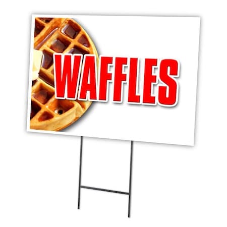 Signmission Waffles Yard Sign & Stake outdoor plastic coroplast window, C-1216-DS-Waffles C-1216-DS-Waffles